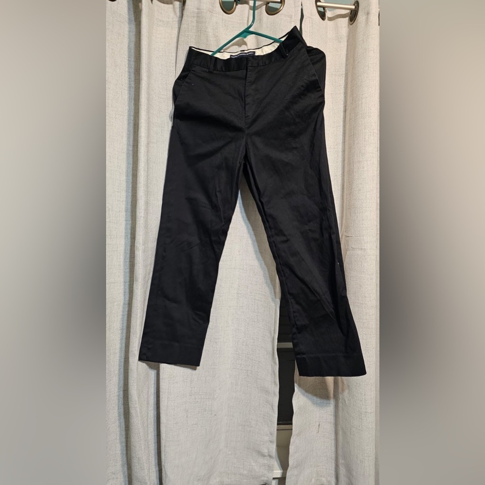Ralph Lauren Black Chino Pants Straight-Leg Design